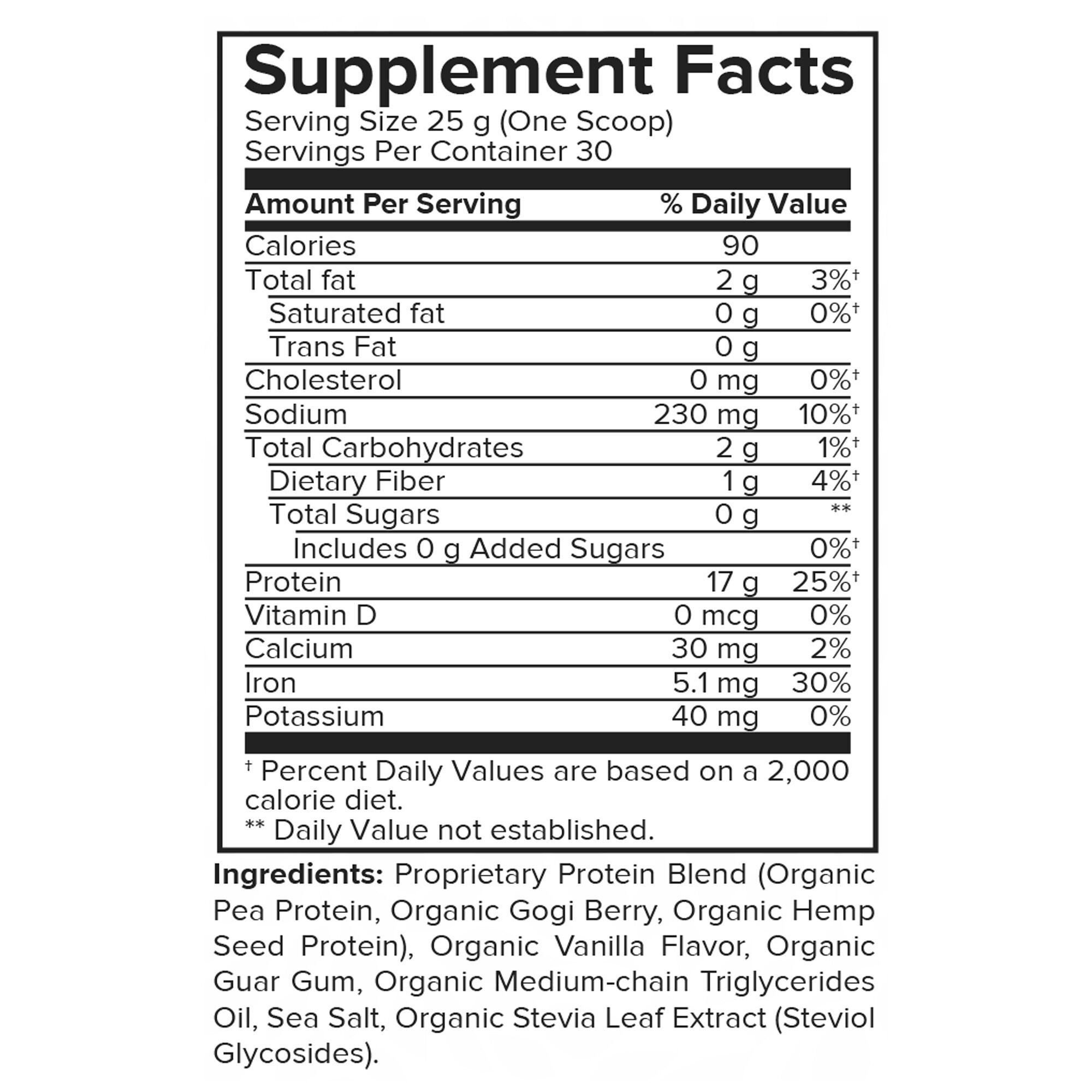 Vegan Protein Blend - Vanilla (30 Servings)